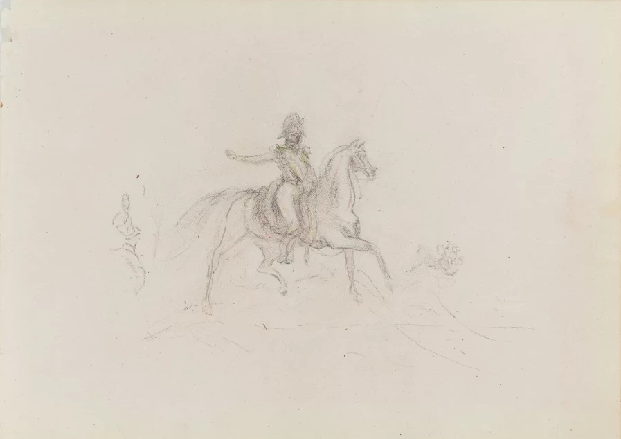 Manuel de Araújo Porto - Alegre, Presunto studio per il monumeto equestre di Dom Pedro I